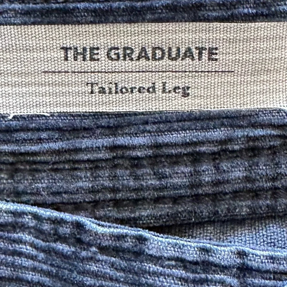 Adriano Goldschmeid The Graduate Tailored Leg Men’s Black Corduroy Pants Size 34